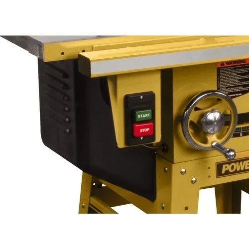 Casavibeo Powermatic 64B Table Saw with sturdy metal body and large adjustable blade for precise woodworking cuts.