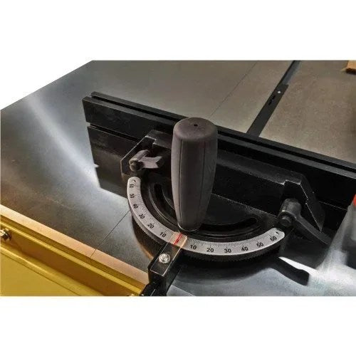 Casavibeo Powermatic 64B table saw with sturdy metal construction and precise cutting blade, ideal for woodworking projects.