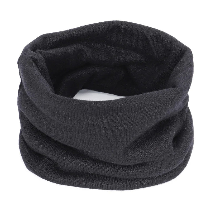 Black cozy cashmere winter scarf and neck warmer from Belro, made for warmth and style during cold weather.