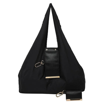Black Belro mini foldable tote bag keychain accessory with compact design and attached keyring, perfect for on-the-go use.