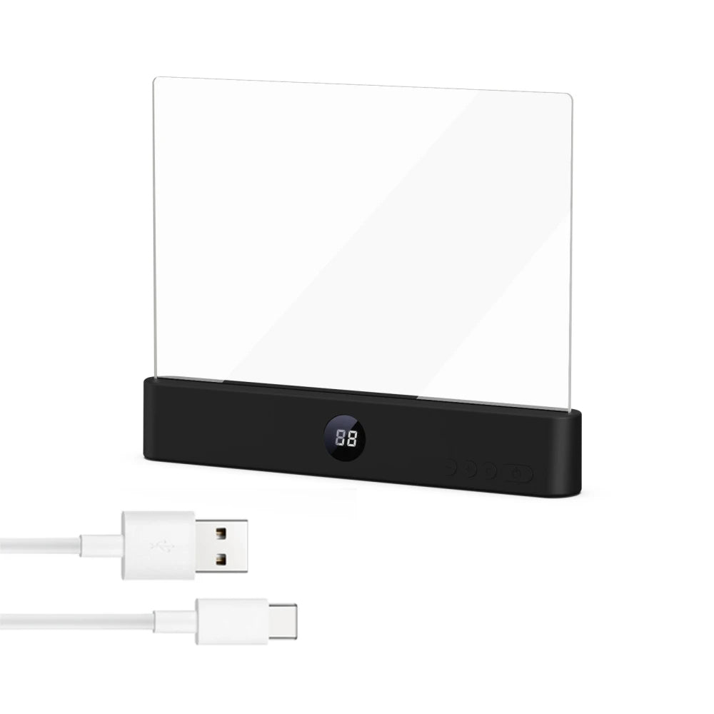 Black Belro LED night vision flat panel reading light for office and stationery use, compact and energy-efficient design.