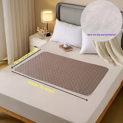 Black washable incontinence bed protector by Belro, designed for health and comfort, with a soft, protective surface.