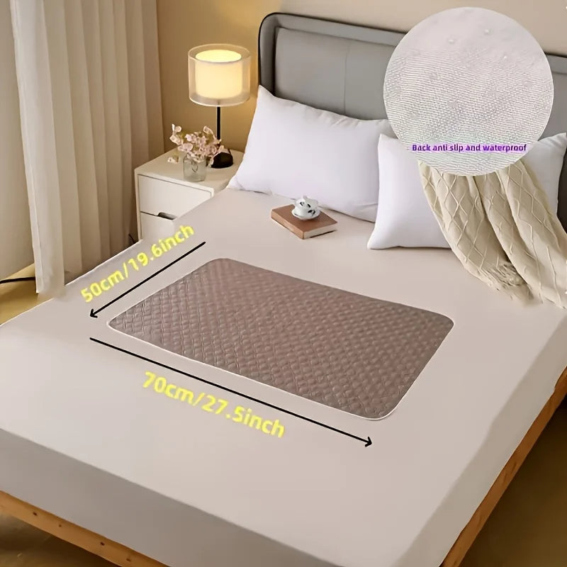 Black washable incontinence bed protector by Belro, soft fabric with waterproof backing for health and beauty use.