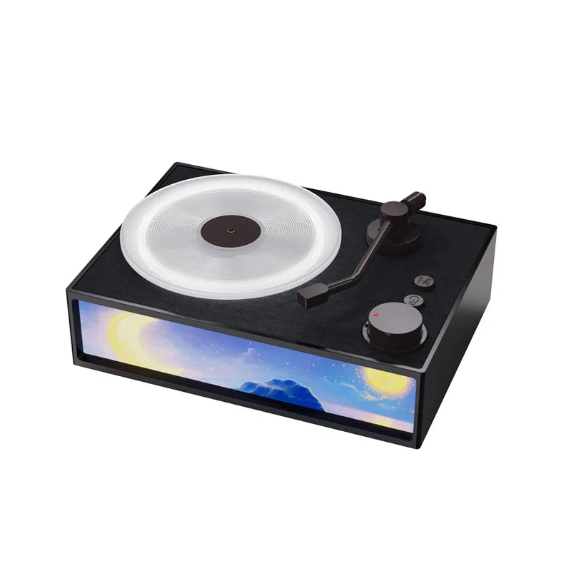 Black Belro aromatherapy Bluetooth speaker with integrated night light, designed for relaxing health and beauty ambiance.