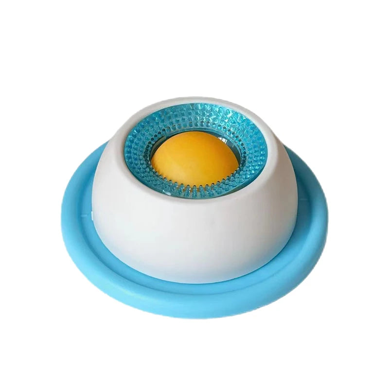 Blue Belro slow feeder lick mat for cats and dogs, designed to promote slow eating and mental stimulation.