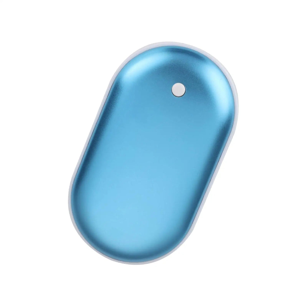 Blue Belro USB rechargeable hand warmer, portable outdoor hand warmer for cold weather, ideal for outdoor activities and winter comfort.