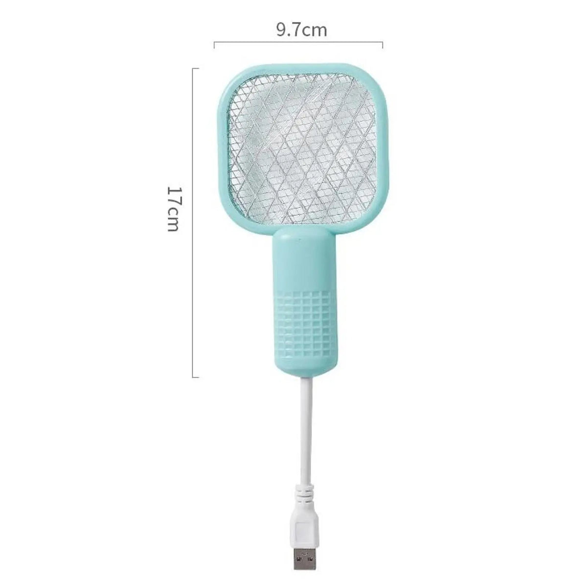 Blue Belro Compact USB Mosquito Zapper with LED light and insect-catching grid for portable insect control.