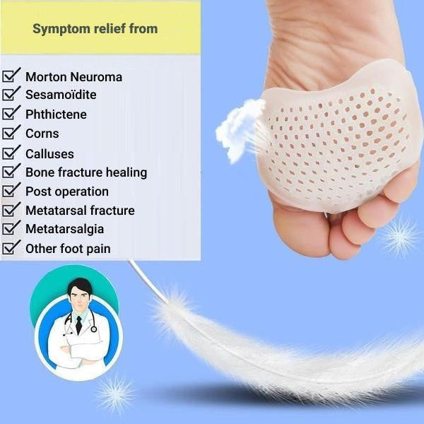 Belro breathable metatarsal pads set of 2, soft foot support cushions for comfort and relief from foot pain.