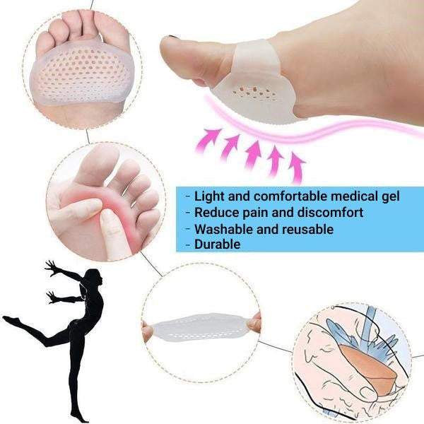 Set of 2 breathable Belro metatarsal pads for foot comfort, designed to relieve pressure and provide cushioning.