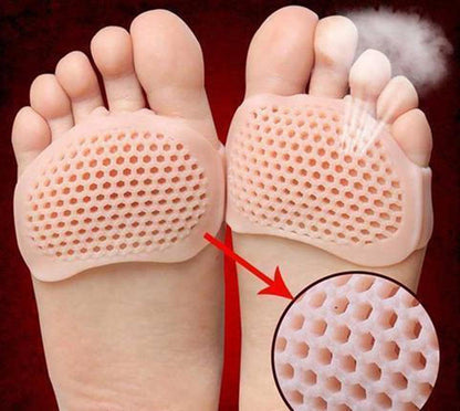Set of two Belro breathable metatarsal pads designed for foot comfort and pain relief in health and beauty applications.
