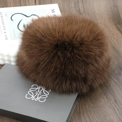 Belro luxury faux fur winter hat in brown, stylish accessory with soft, warm faux fur for cold weather wear