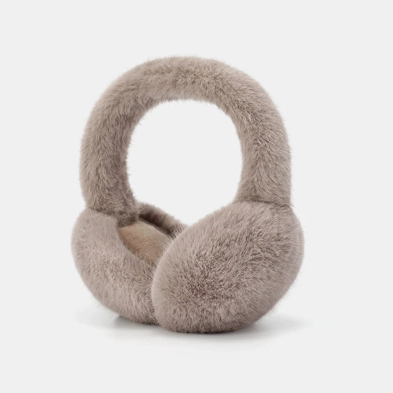 Belro luxury plush winter earmuffs in brown, soft and warm clothing accessory for cold weather comfort.