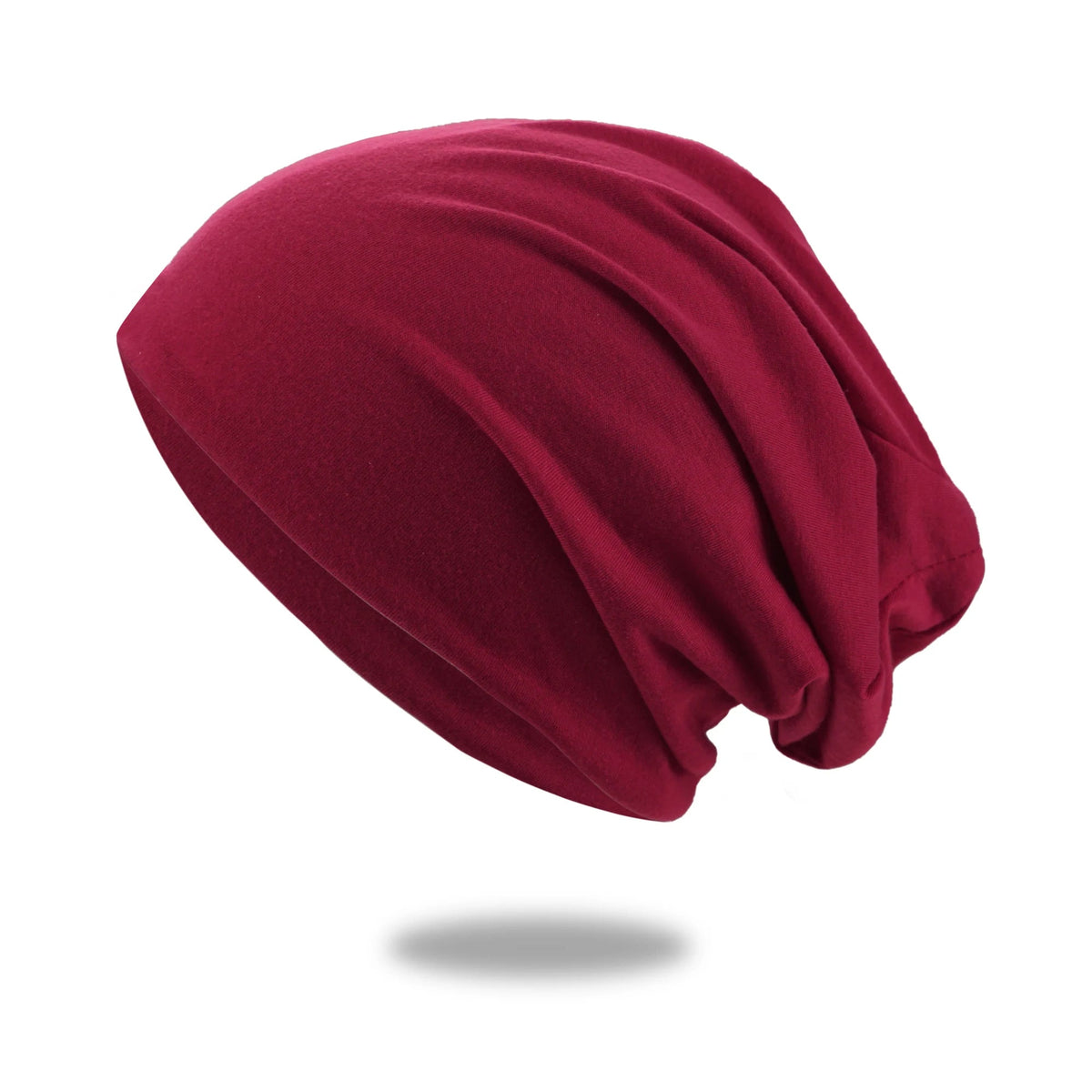 Belro burgundy cozy slouch hat beanie cap, soft winter accessory with a relaxed fit, perfect for cold weather.