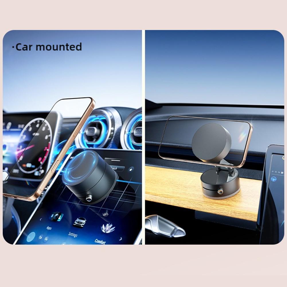 Belro magnetic car phone holder mounted on dashboard, holding a smartphone securely for easy access while driving