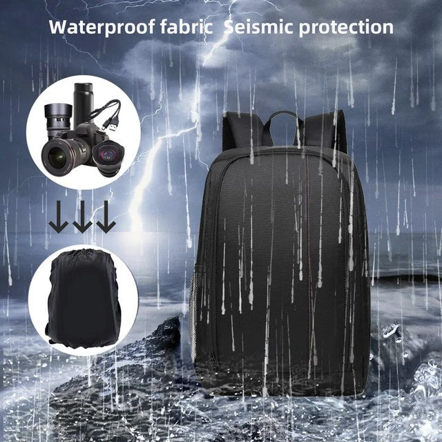 Belro multifunctional camera backpack with multiple compartments, designed for electronics and photography gear.