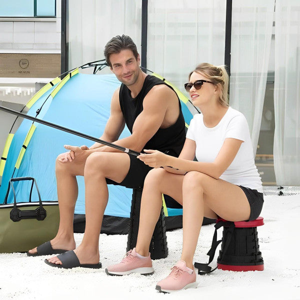 Belro Ultra Light Retractable Stool for home and garden, compact and portable seating with a sleek design.