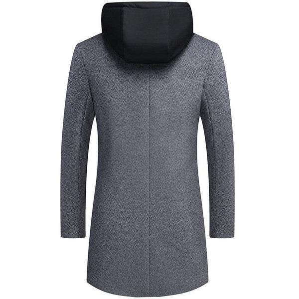 Belro removable hooded coat featuring a zipper closure, front pockets, and a lightweight, stylish design for casual wear.