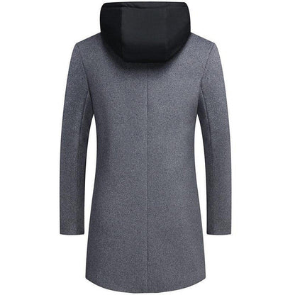 Belro removable hooded coat featuring a zipper closure, front pockets, and a lightweight, stylish design for casual wear.