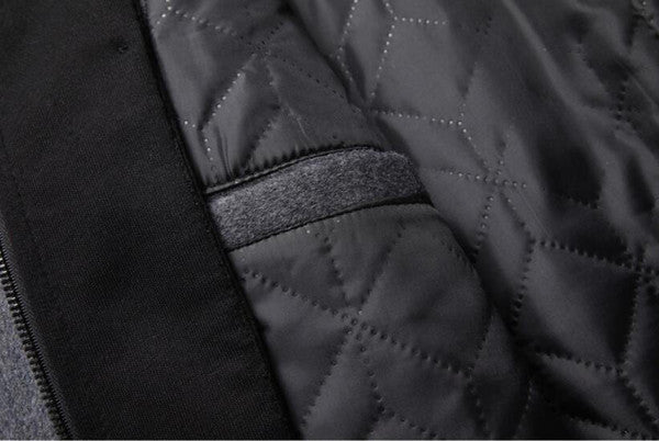 Belro removable hooded coat showing front view with adjustable hood and sleek design, ideal for casual winter wear.