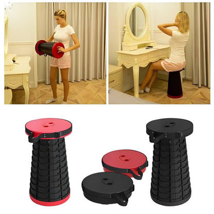 Belro Ultra Light Retractable Stool in a home and garden setting, compact and portable furniture with a sleek design.
