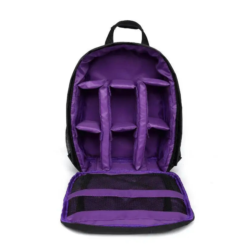 Belro multifunctional camera backpack with adjustable straps and multiple compartments, designed for electronic and camera gear storage.
