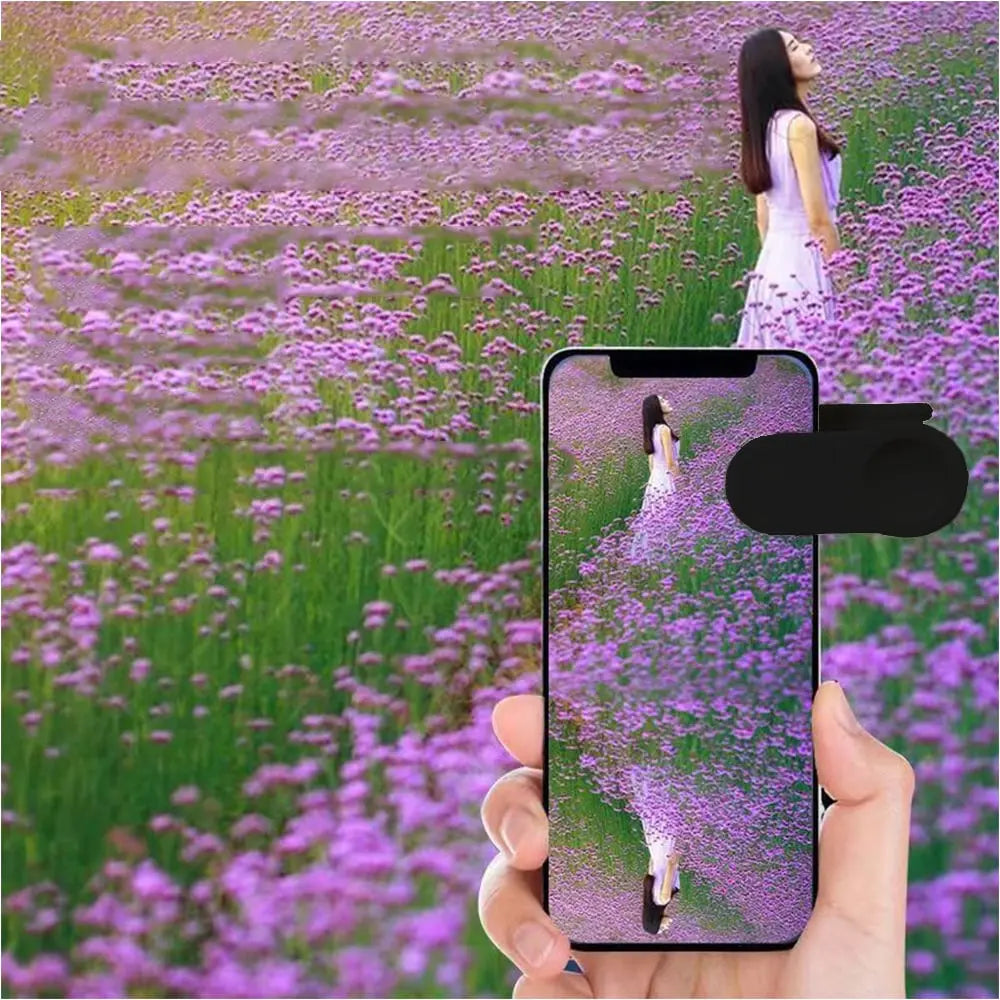 Mivoza camera mirror reflector clip for creative smartphone photography, showcasing a compact, versatile lens accessory with kaleidoscope effect.