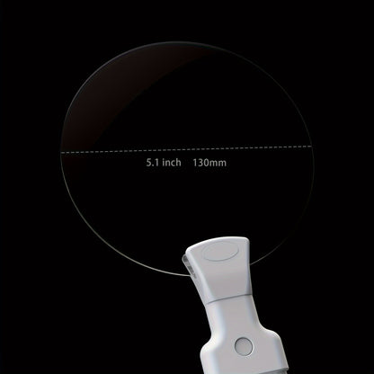 Hands-free BowLift magnifying glass with 5X magnification and neck strap, ideal for reading and close-up tasks.