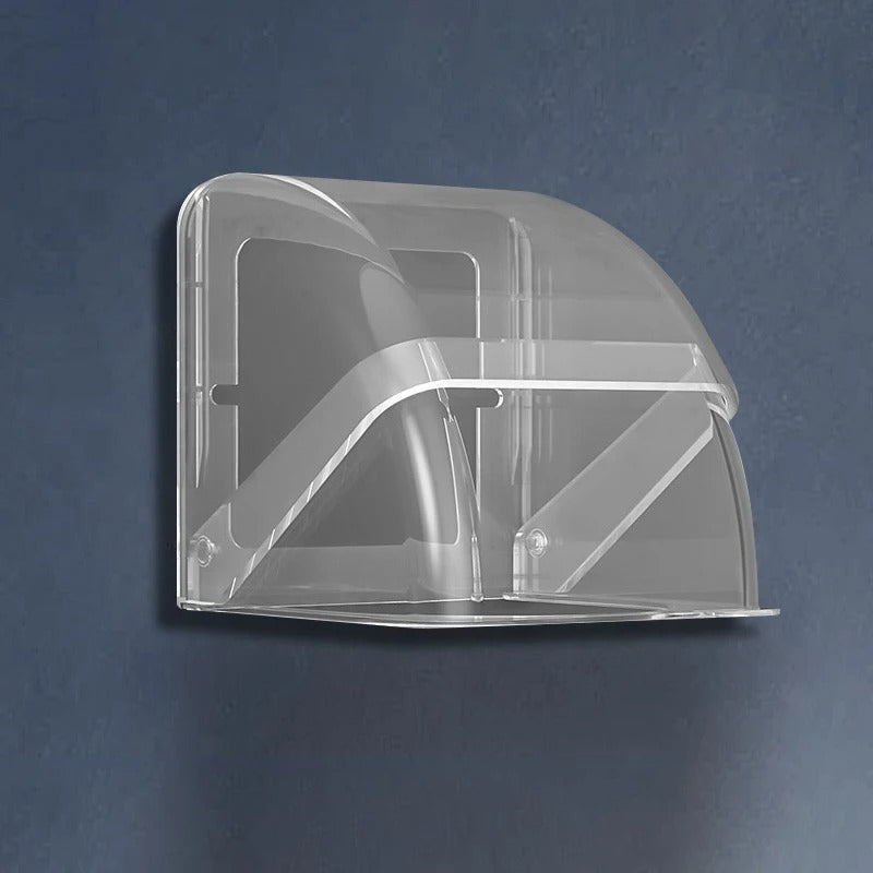 Belro weatherproof outdoor electrical outlet cover, protecting outdoor electronics from the elements and moisture.