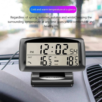 Belro car dashboard thermometer showing temperature display mounted on vehicle dashboard for easy reading