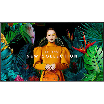 Samsung 50-inch 4K UHD commercial display with intelligent upscaling by Casavibeo, showing a vibrant, high-resolution screen.
