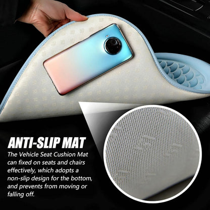 Belro cooling gel car seat cushion providing comfort and support for back pain relief in a vehicle seat