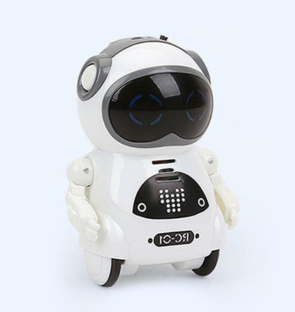 White Pocket RC Robot toy from Belro, a small interactive remote-controlled robot for kids and play.