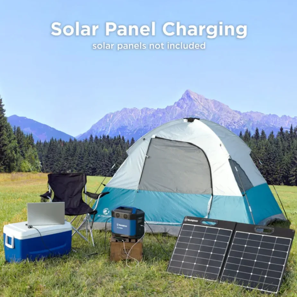 Casavibeo Westinghouse iGen1000S portable power station showing multiple outlets and compact design in a clean setting