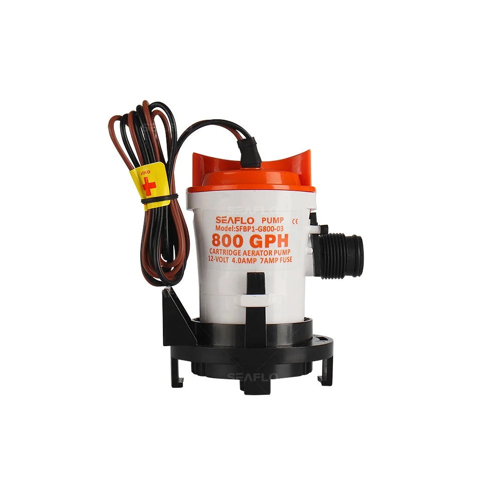 Corrosion-resistant Casavibeo sea water pump for DC electric cabin, showing compact design and durable construction.