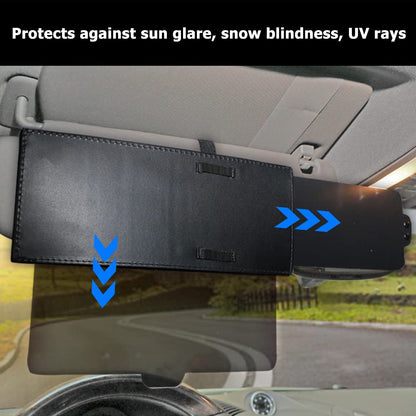 Belro sun visor for car, designed to block glare and reduce sunlight, shown attached inside a vehicle.