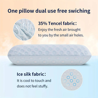 Belro cooling pillow with breathable fabric and ergonomic design for comfortable sleep in a bedroom setting.