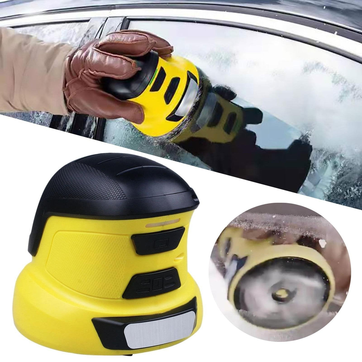 Belro USB rechargeable electric ice scraper for cars, designed for snow removal and anti-freeze, ideal for outdoor winter use.