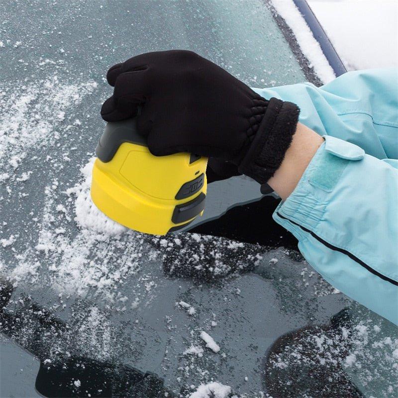 Belro USB rechargeable electric ice scraper for cars, compact anti-freeze electromagnetic snow removal device in outdoor setting