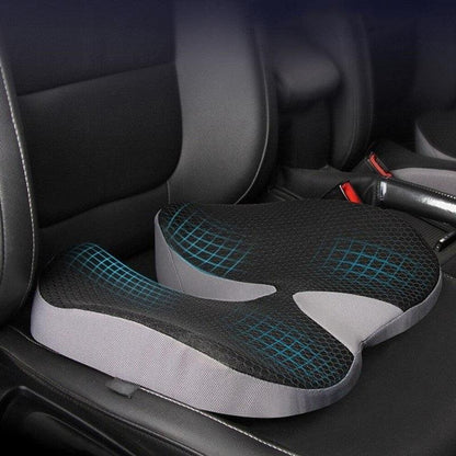 Belro ergonomic soft memory foam car seat cushion for back support, designed to improve comfort during long drives