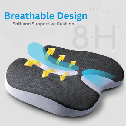 Belro ergonomic soft memory foam car seat cushion providing lumbar support and comfort for healthier driving posture.