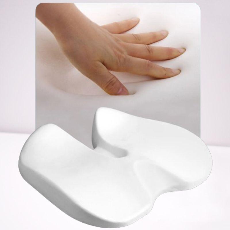 Belro ergonomic memory foam car seat cushion providing lumbar support, designed to improve comfort during driving.