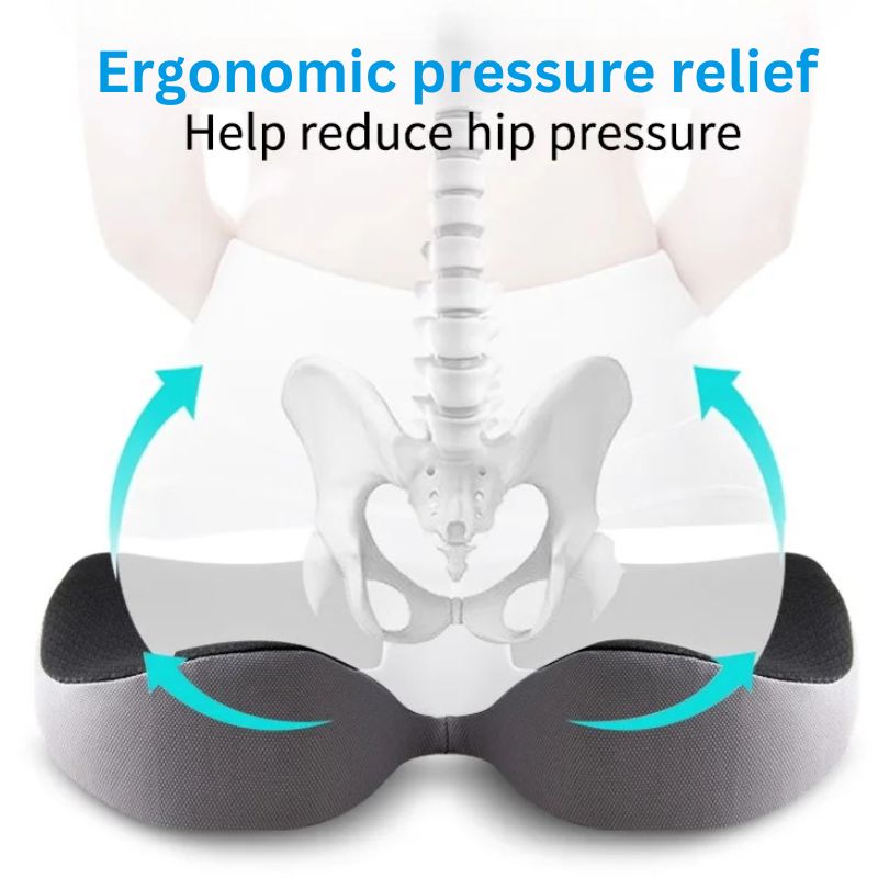 Belro ergonomic soft memory foam car seat cushion providing back support, designed for comfort and pain relief.
