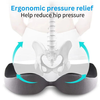 Belro ergonomic soft memory foam car seat cushion providing back support, designed for comfort and pain relief.