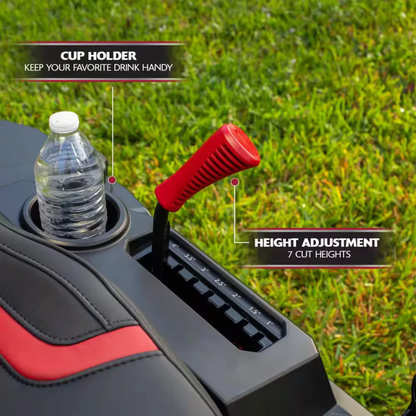 Casavibeo Cruz 42-inch mower with Briggs & Stratton EX1900 19.0 HP 540cc engine and dual hydrostatic transmission.