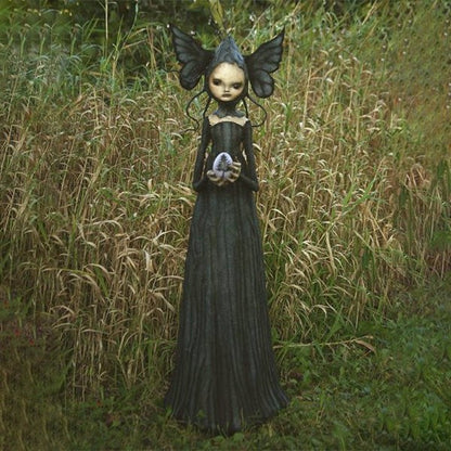 Belro creepy witch sculpture from The Dark and Bizarre Art collection, Halloween decorative figurine for home and garden decor