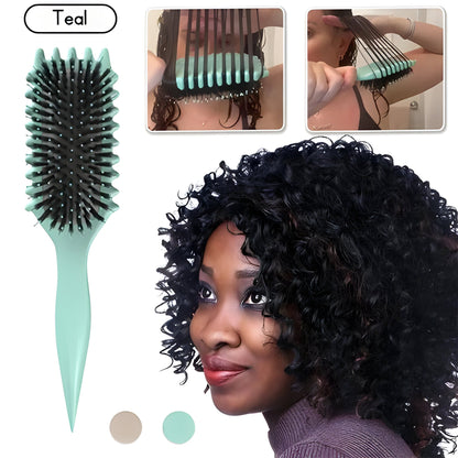 Belro defining styling brush for hair care, with sleek handle and densely packed bristles for styling and smoothing hair.
