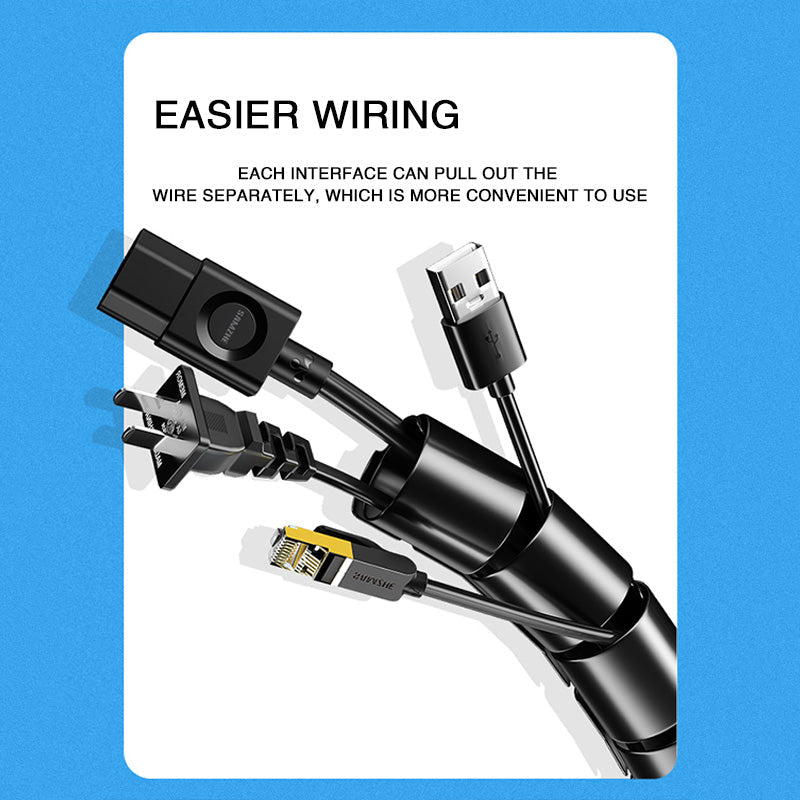 Belro desk cable organizer for electronics, with multiple compartments to neatly hold and manage charging cables and cords.