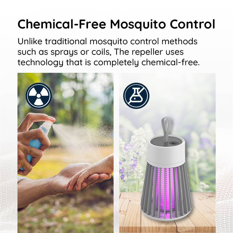 Belro portable USB rechargeable pest repellent lamp with chemical-free outdoor pest control design.