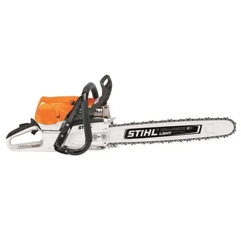 Stihl MS 462 R C-M gas chainsaw with 25-inch bar and 72.2cc engine, shown in a close-up view with chain and handle.