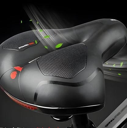 Belro Cloud Saddle for mountain bikes with shock absorption, ergonomic design, and cushioned comfort for outdoor cycling.